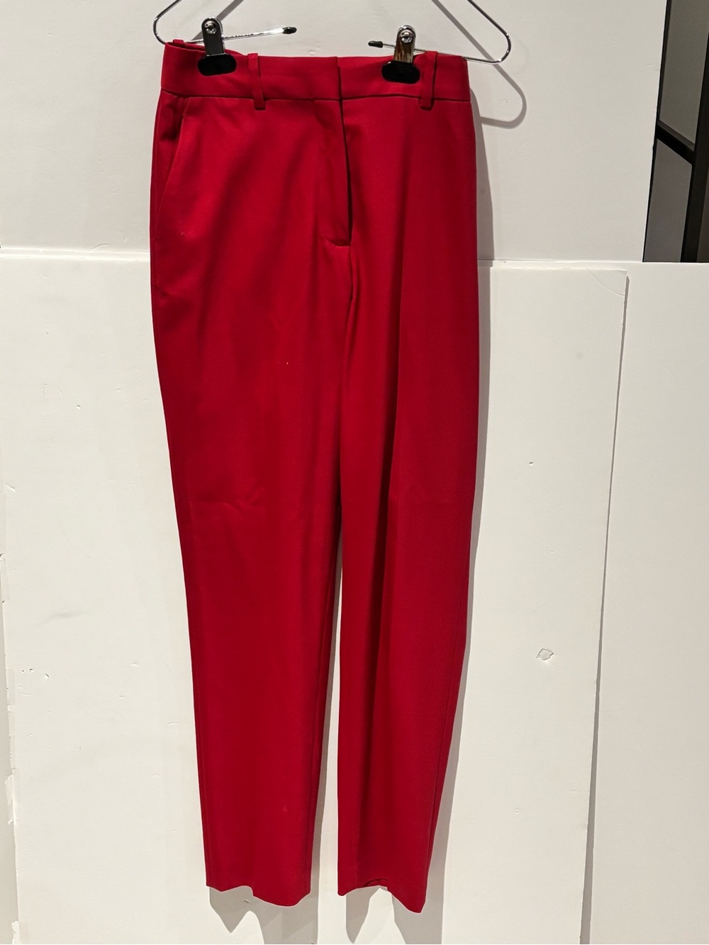 Reiss Red Tailored Trousers with Button Detail